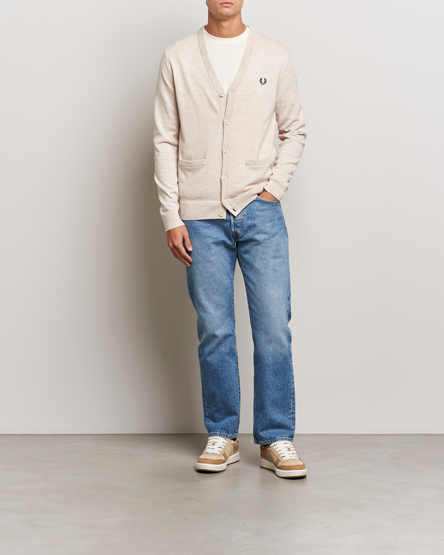 Hombres | Jerséis y prendas de punto | Fred Perry | Knitted Cardigan Porriged Marl