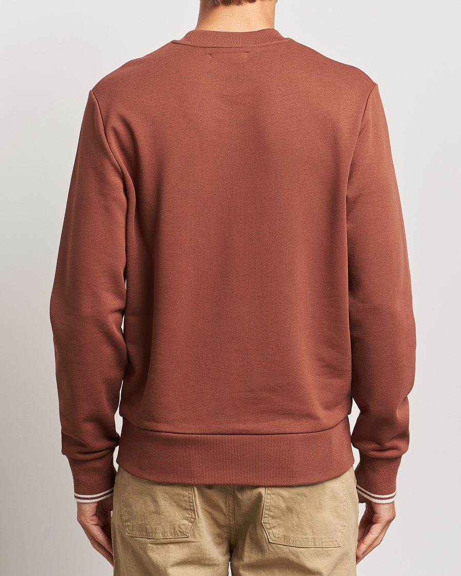Hombres | Jerséis y prendas de punto | Fred Perry | Crew Neck Sweatshirt Whiskey Brown