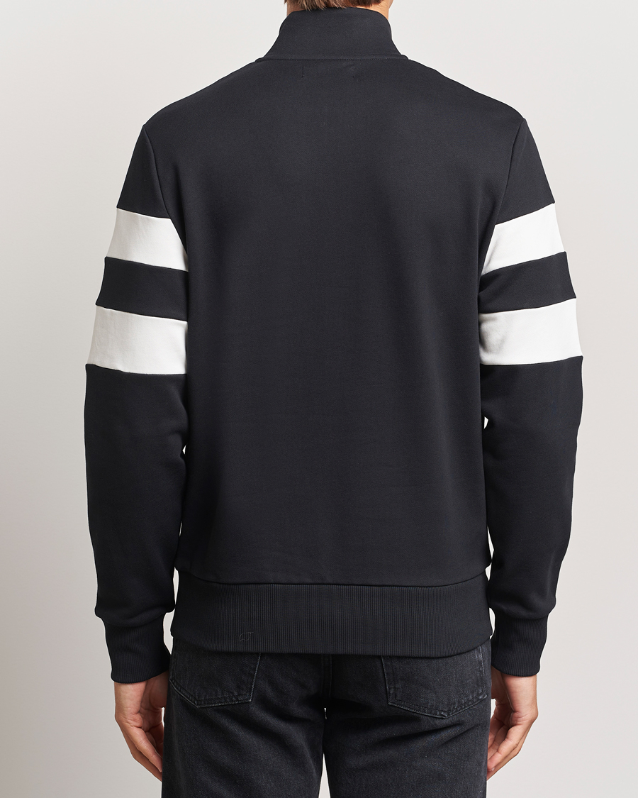 Hombres | Jerséis y prendas de punto | Fred Perry | Tipped Sleeve Half Zip Sweatshirt Black