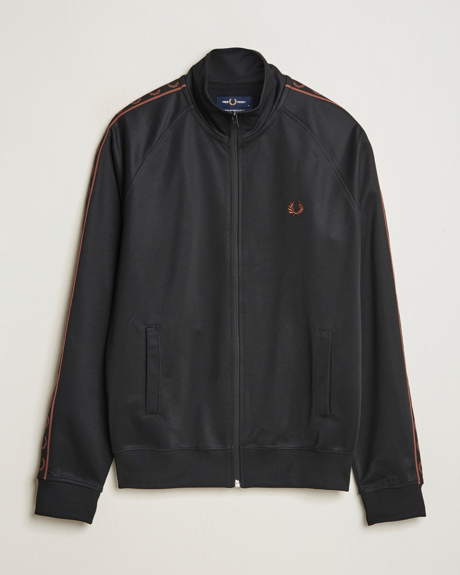 Hombres | Jerséis y prendas de punto | Fred Perry | Taped Track Jacket Black