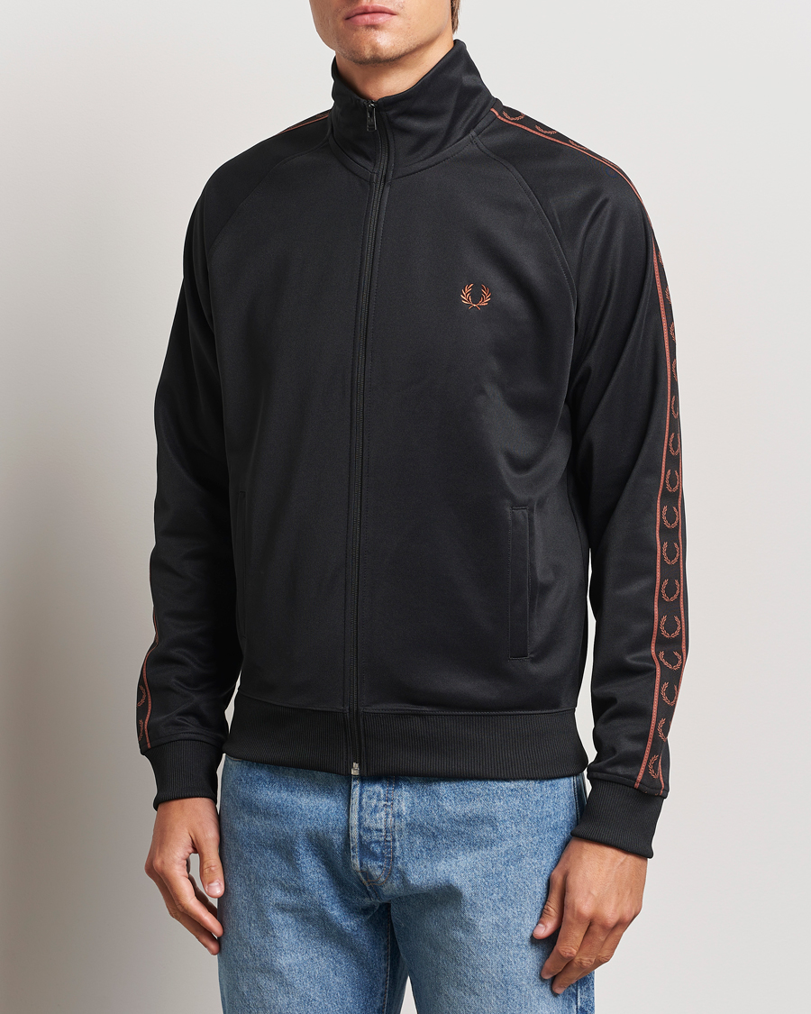 Hombres | Jerséis y prendas de punto | Fred Perry | Taped Track Jacket Black