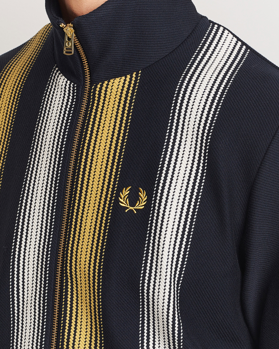 Hombres | Jerséis y prendas de punto | Fred Perry | Ombre Striped Track Jacket Navy