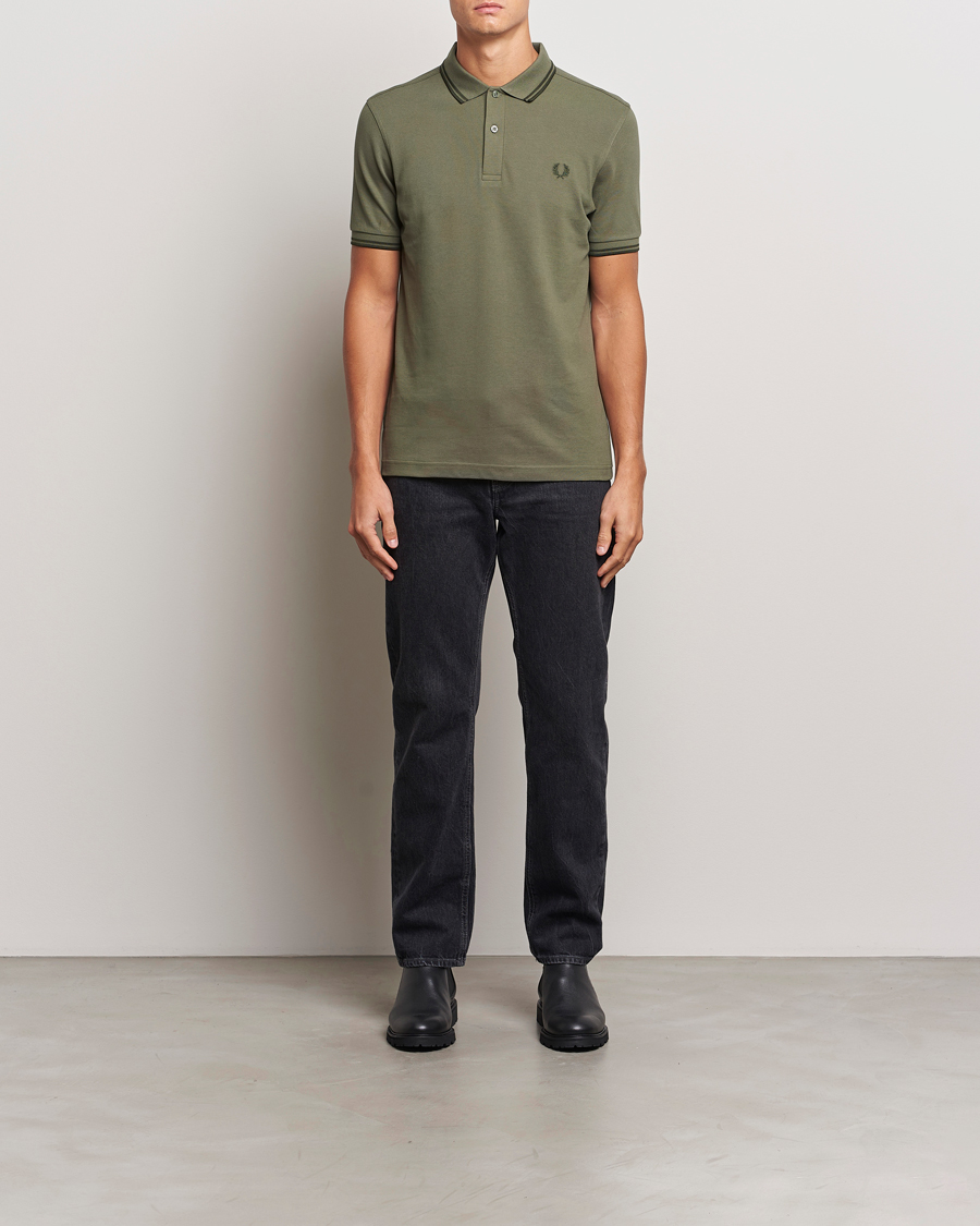 Hombres | Polos | Fred Perry | Twin Tipped Shirt Laurel Green