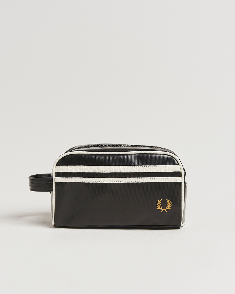 Hombres | Fred Perry Classic Washbag Black/Ecru | Fred Perry | Classic Washbag Black/Ecru