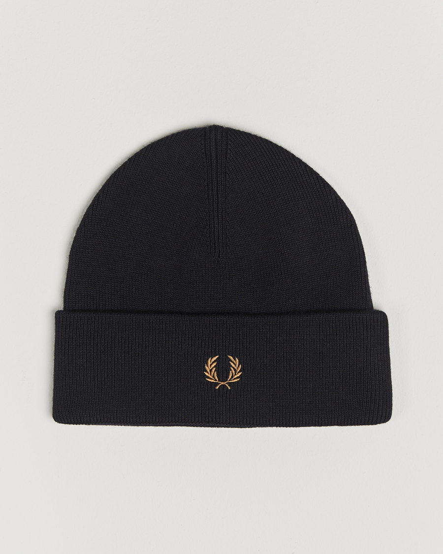 Hombres | Fred Perry Merino Wool Beanie Navy | Fred Perry | Merino Wool Beanie Navy