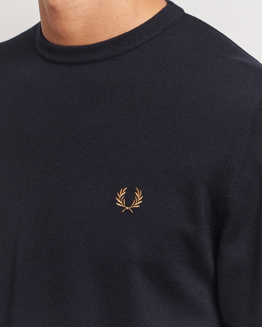 Hombres | Jerséis y prendas de punto | Fred Perry | Classic Crew Neck Jumper Navy