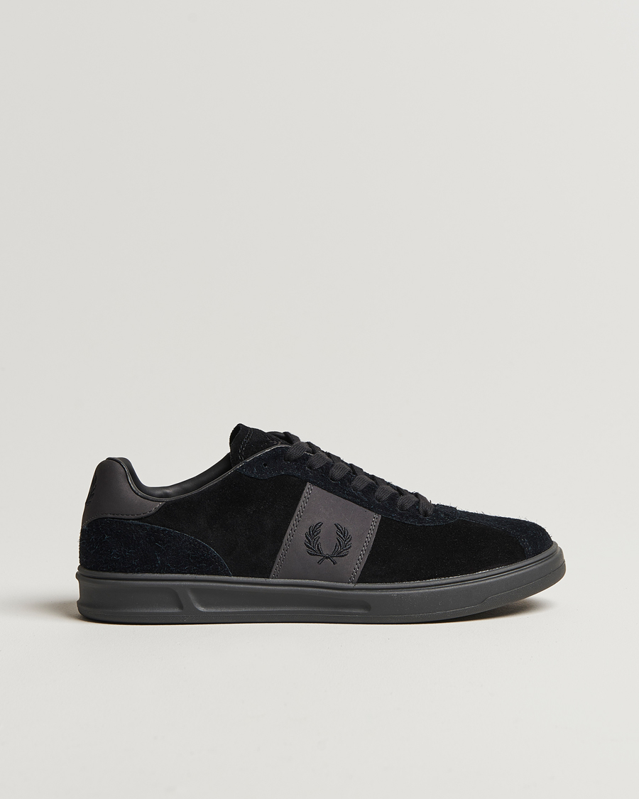Hombres | Fred Perry B4 Suede Sneaker Black | Fred Perry | B4 Suede Sneaker Black
