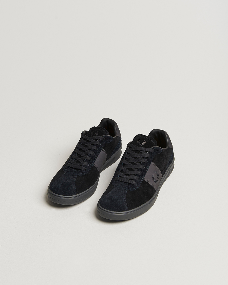 Hombres | Fred Perry B4 Suede Sneaker Black | Fred Perry | B4 Suede Sneaker Black