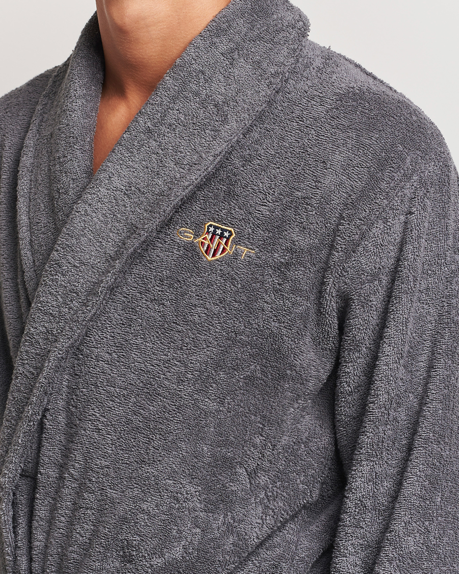 Hombres | GANT Archive Shield Terry Robe Anchor Grey | Gant | Archive Shield Terry Robe Anchor Grey