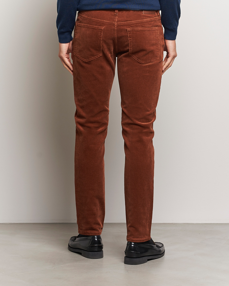 Hombres | Pantalones | Gant | Cord 5-Pocket Jeans Chocolate Brown