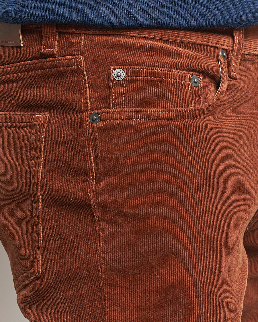 Hombres | Pantalones | Gant | Cord 5-Pocket Jeans Chocolate Brown
