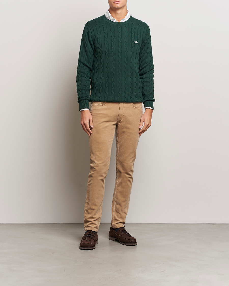 Hombres | Pantalones | Gant | Cord 5-Pocket Jeans Dark Khaki