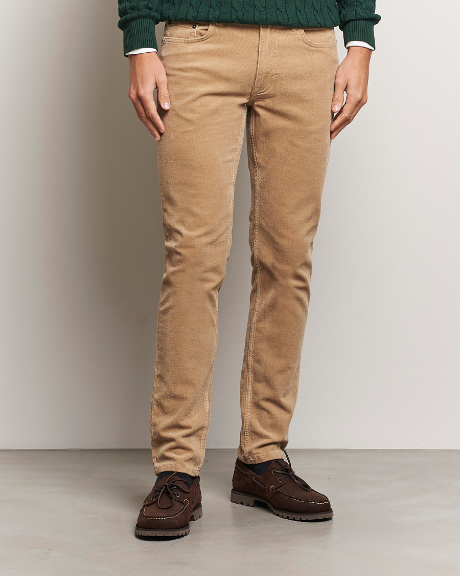 Hombres | Pantalones | Gant | Cord 5-Pocket Jeans Dark Khaki