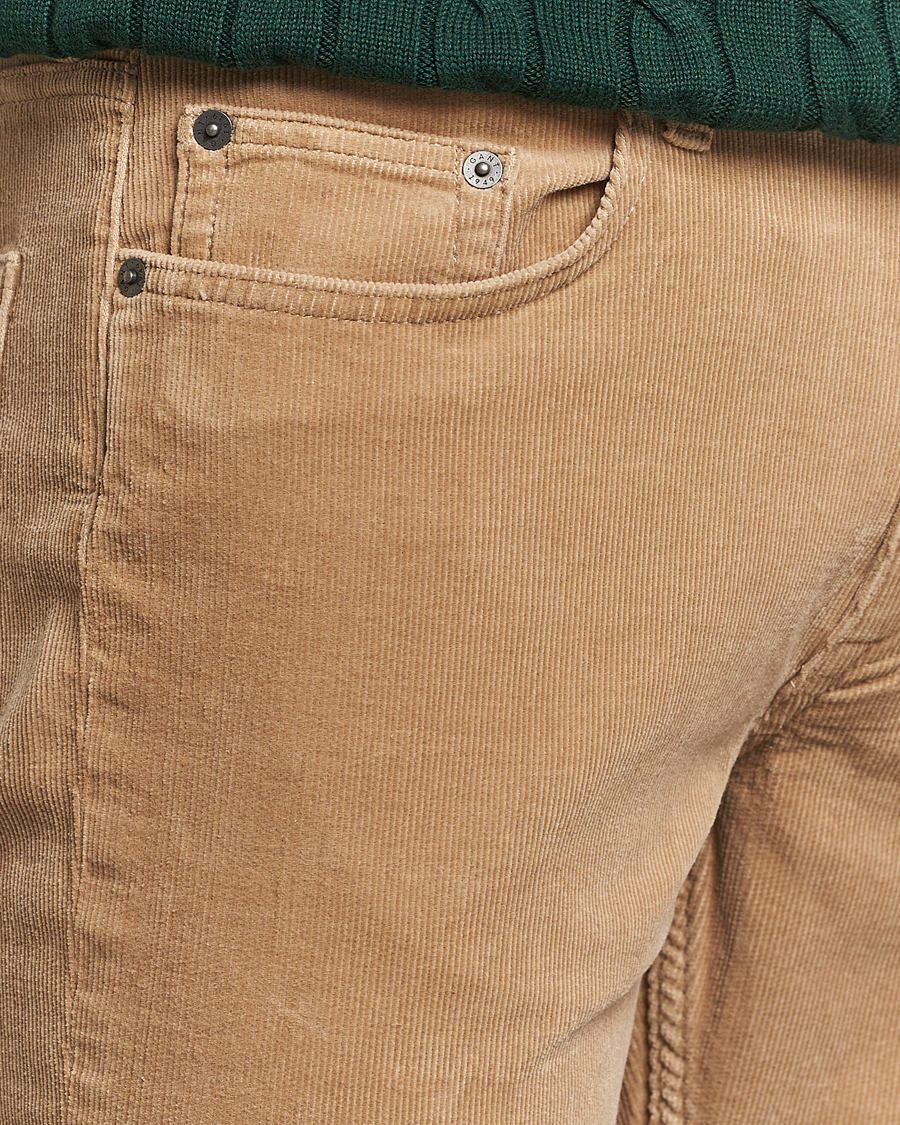 Hombres | Pantalones | Gant | Cord 5-Pocket Jeans Dark Khaki