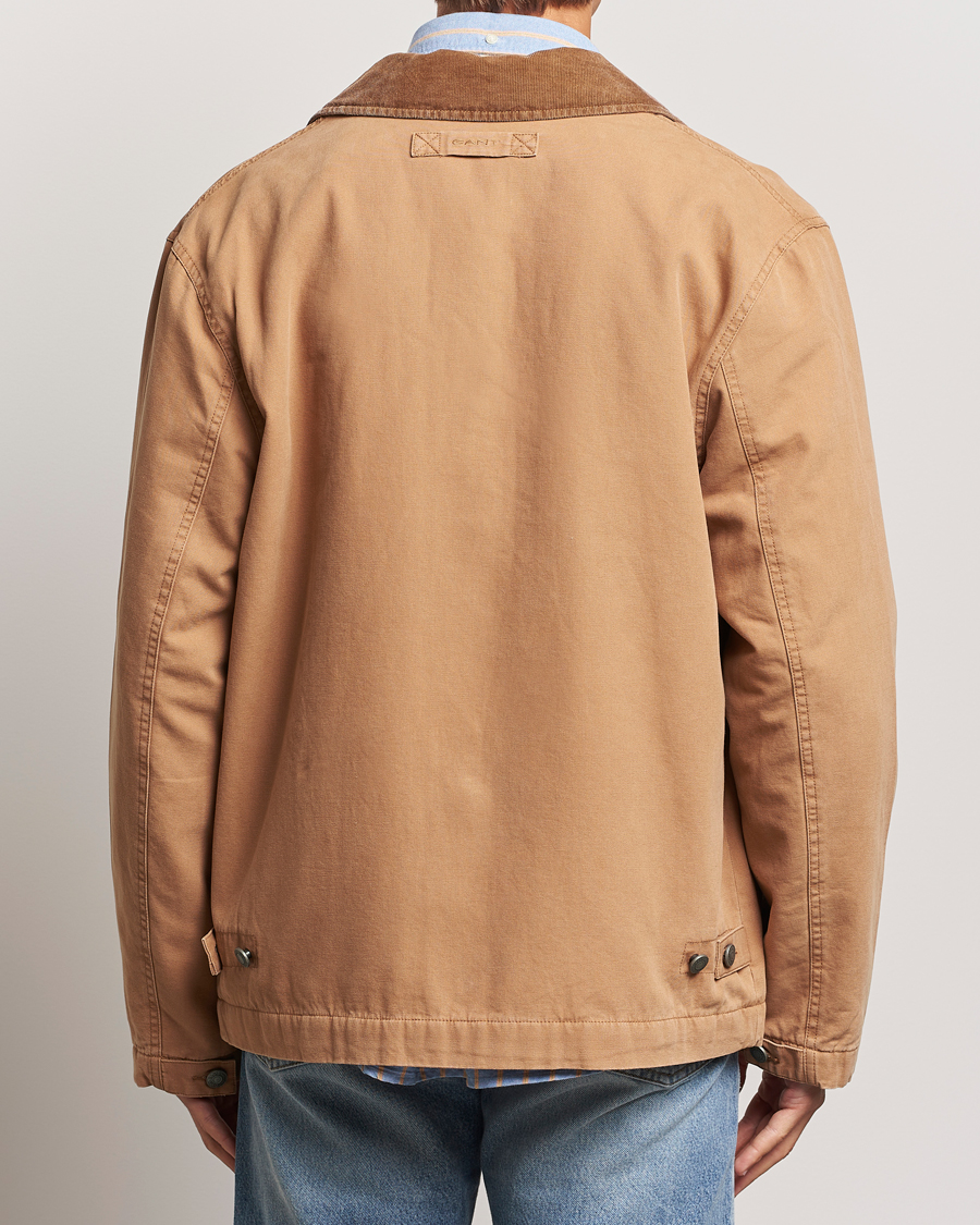 Hombres | Abrigos y chaquetas | Gant | Cotton Work Jacket Roasted Walnut