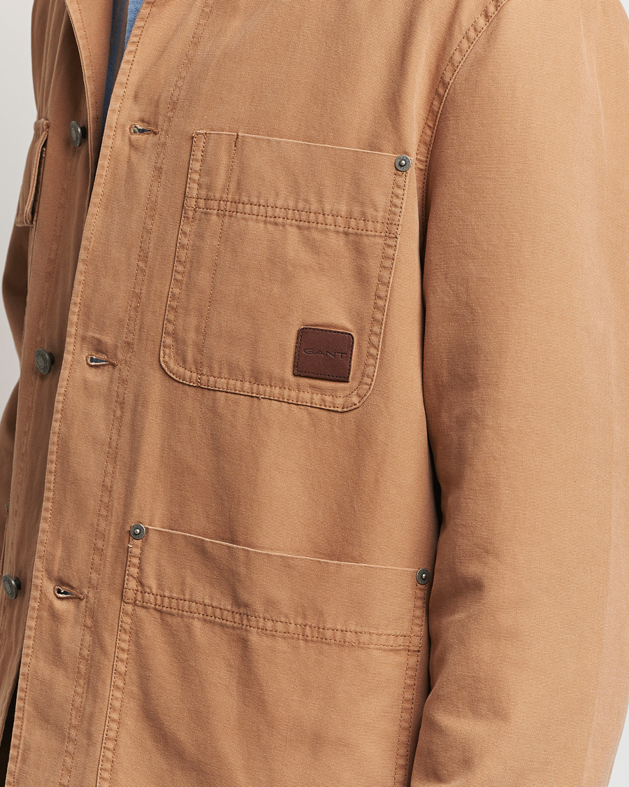 Hombres | Abrigos y chaquetas | Gant | Cotton Work Jacket Roasted Walnut