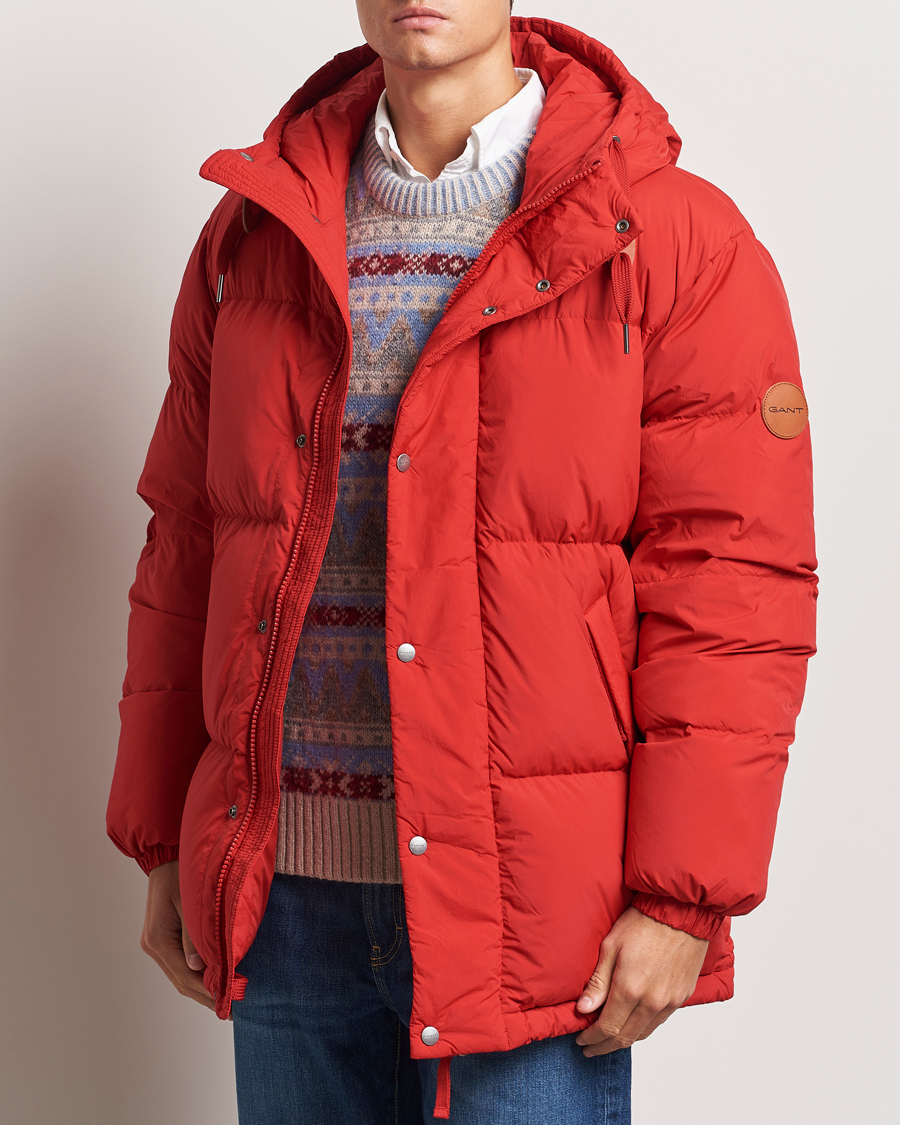 Hombres | Abrigos y chaquetas | GANT | Expedition Down Puffer Ruby Red
