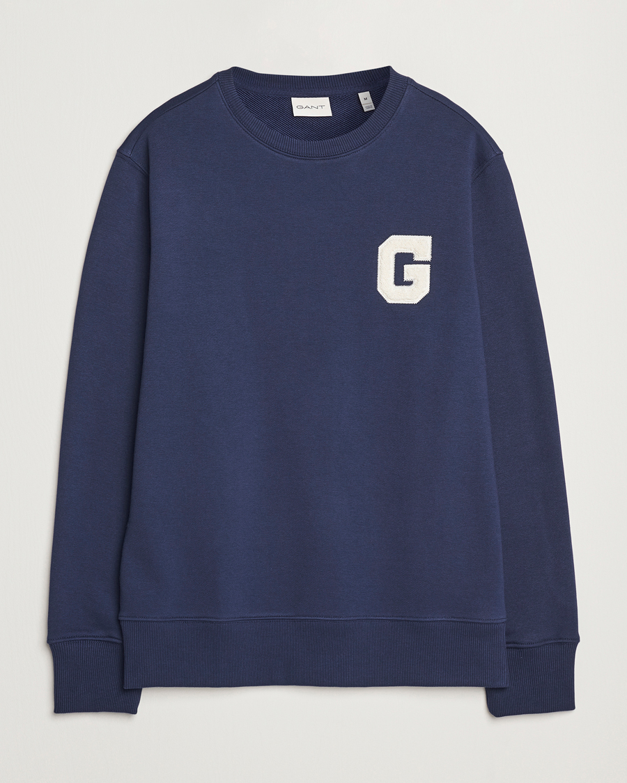 Hombres | Jerséis y prendas de punto | GANT | G Graphic Sweatshirt Classic Blue