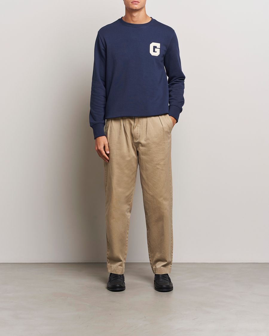 Hombres | Jerséis y prendas de punto | GANT | G Graphic Sweatshirt Classic Blue
