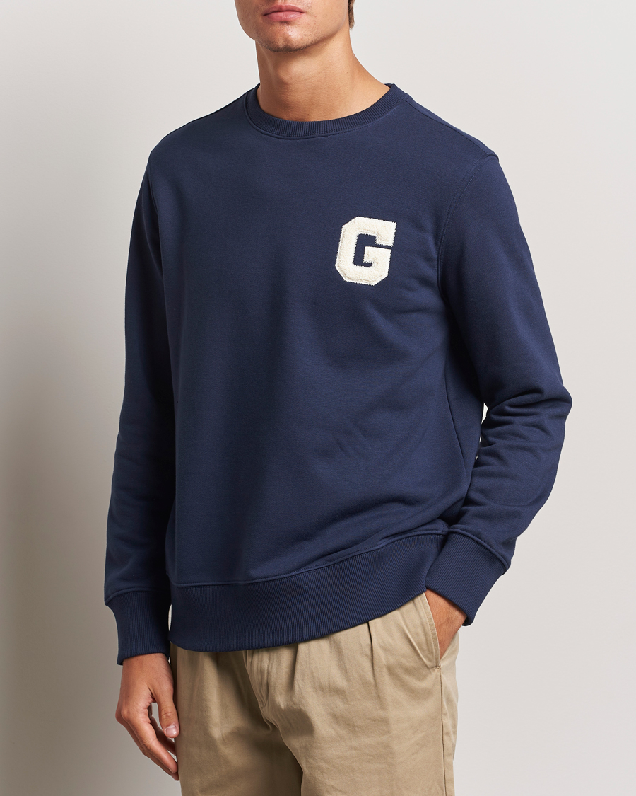 Hombres | Jerséis y prendas de punto | GANT | G Graphic Sweatshirt Classic Blue