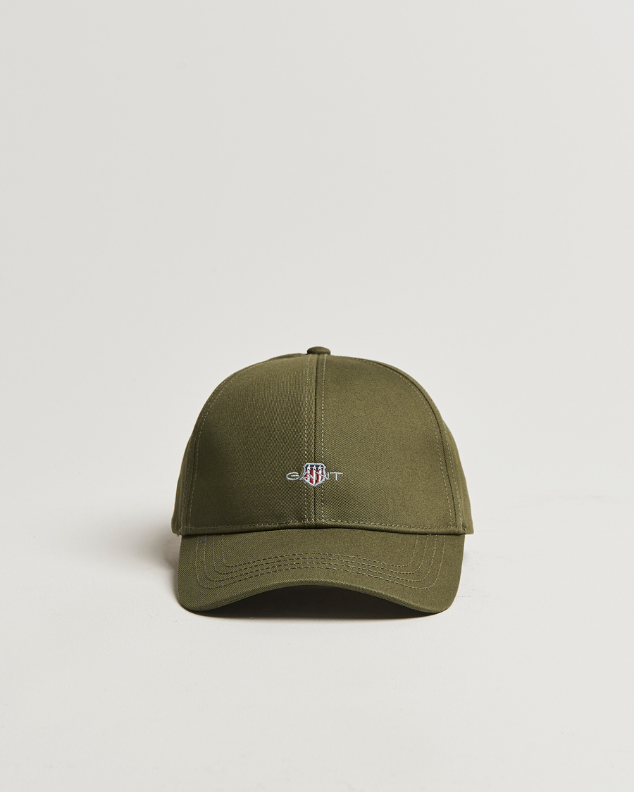 Hombres | GANT High Cotton Twill Cap Juniper Green | GANT | High Cotton Twill Cap Juniper Green