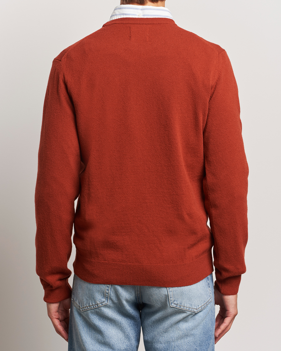 Hombres | Jerséis y prendas de punto | GANT | Lambswool Crew Neck Pullover Iron Red