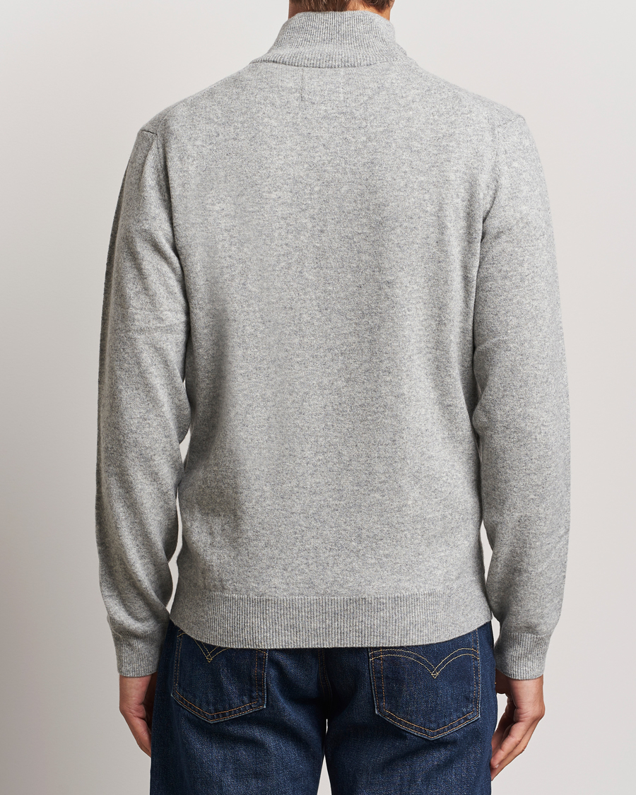 Hombres | Jerséis y prendas de punto | GANT | Lamsbwool Half Zip Grey Melange