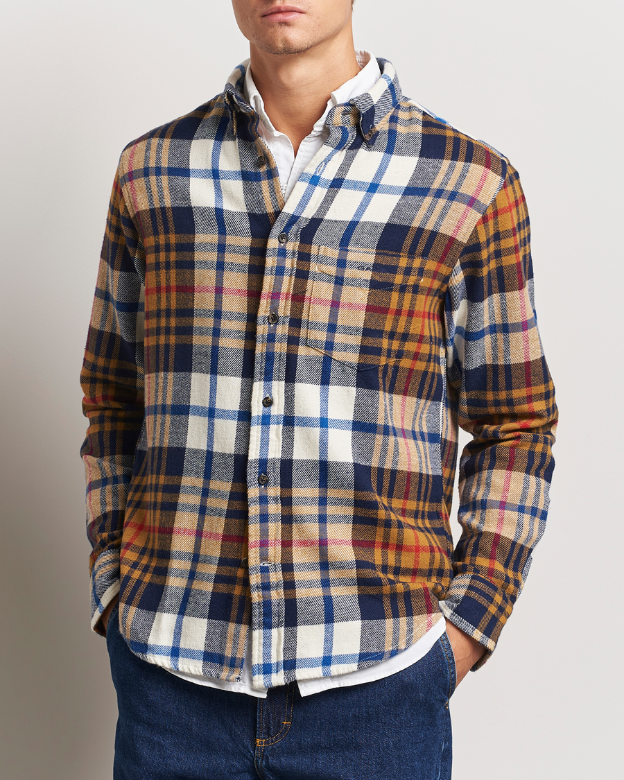 Hombres | Camisas | GANT | Twill Checked Shirt Beige