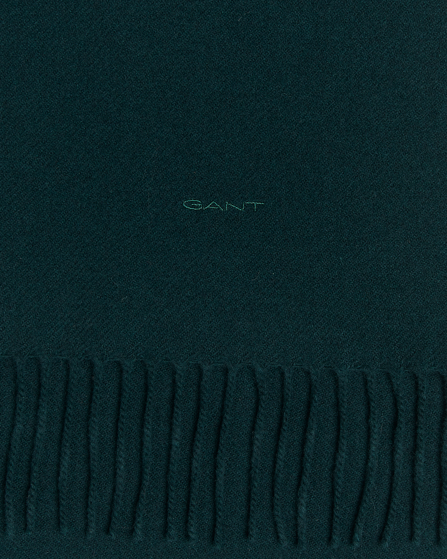Hombres | GANT Wool Scarf Tartan Green | GANT | Wool Scarf Tartan Green