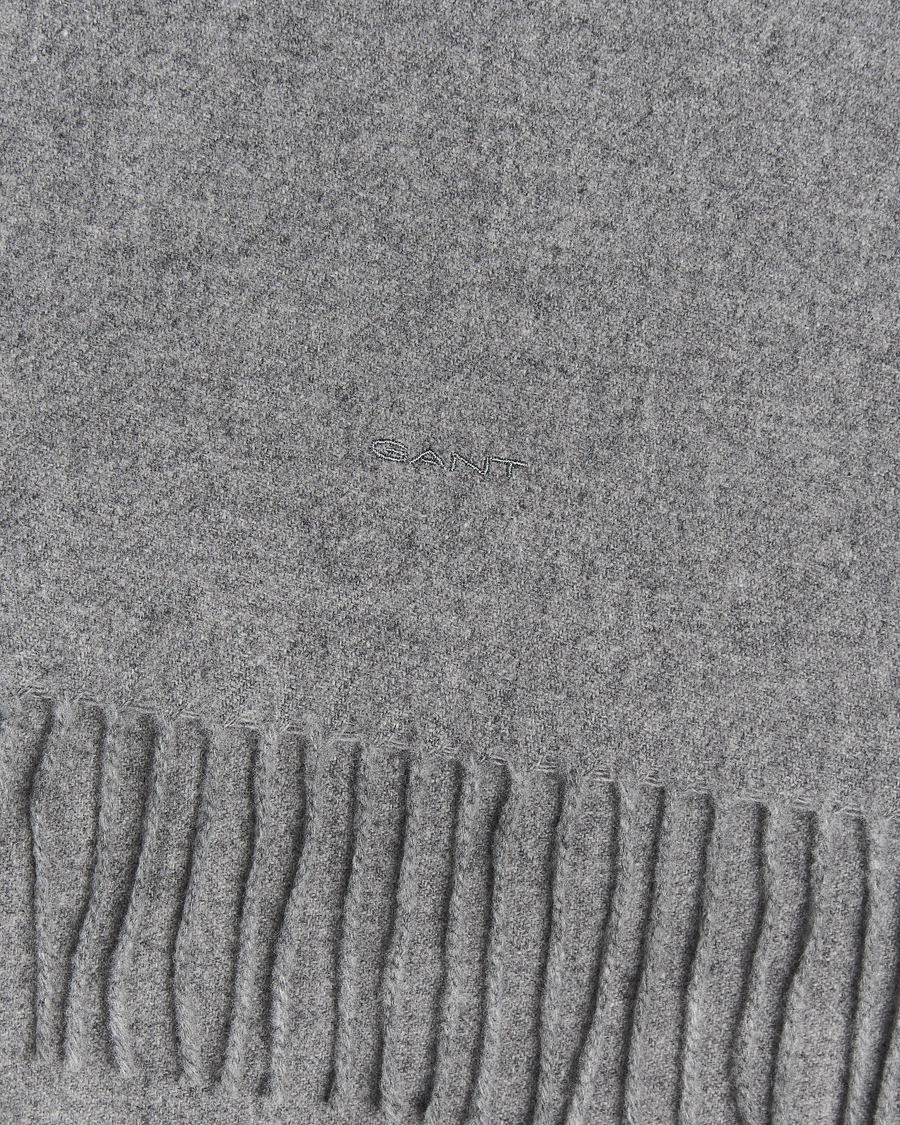 Hombres | GANT Wool Scarf Grey Melange | Gant | Wool Scarf Grey Melange