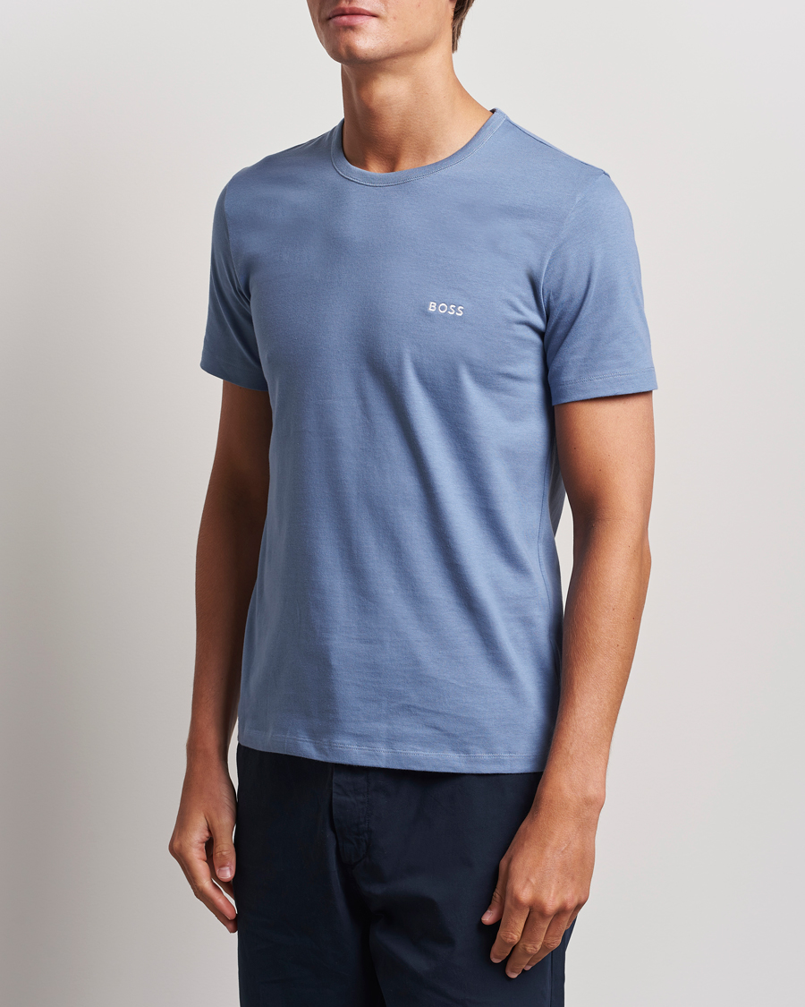 Hombres | Camisetas | BOSS BLACK | 3-Pack Crew Neck T-Shirt Green/Black/Blue