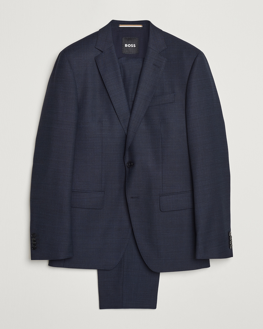 Hombres | Trajes | BOSS BLACK | Huge Wool Suit Open Blue