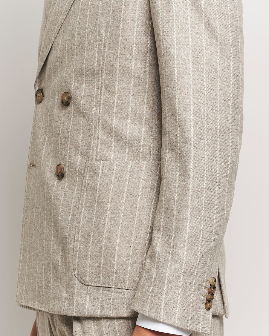 Hombres | Trajes | BOSS BLACK | Hanry Wool Pinstriped Suit Light Beige