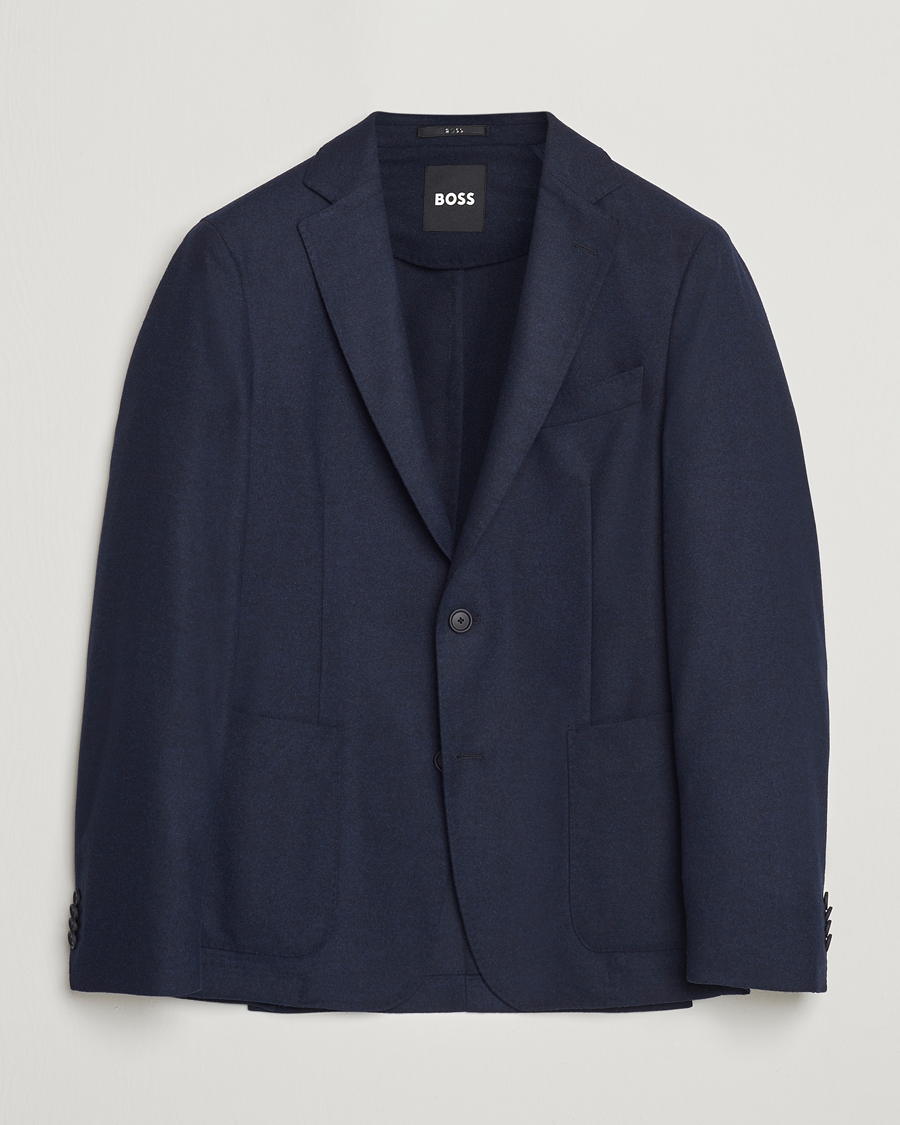 Hombres | Blazers | BOSS BLACK | Hanry Wool Tech Blazer Dark Blue
