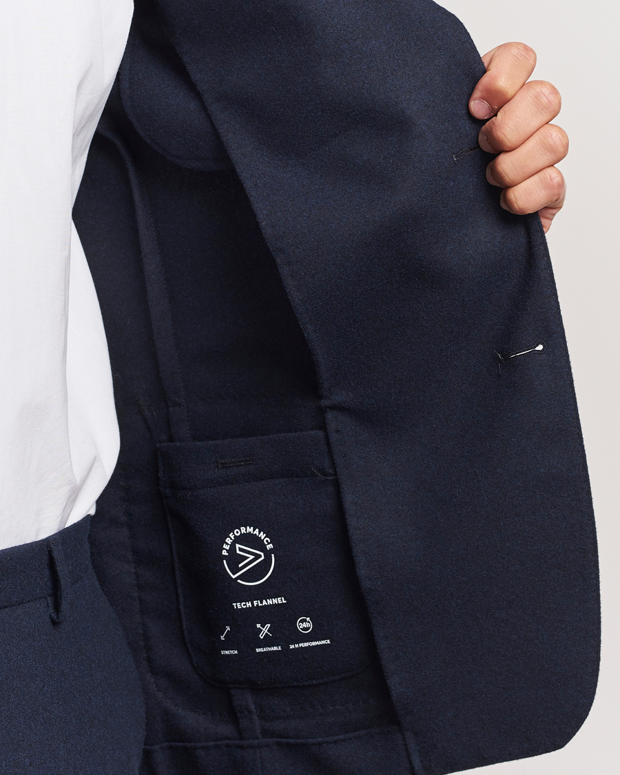 Hombres | Blazers | BOSS BLACK | Hanry Wool Tech Blazer Dark Blue