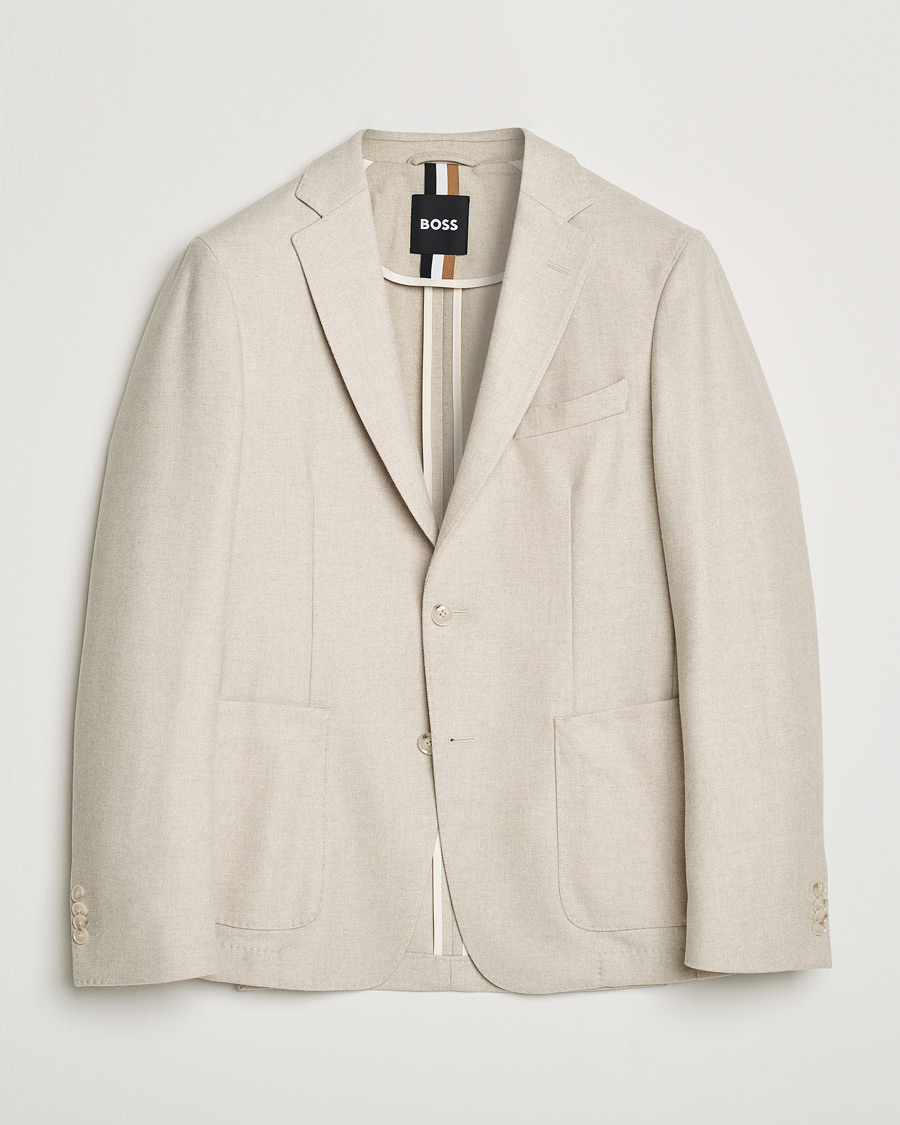 Hombres | Blazers | BOSS BLACK | Hanry Wool Patch Pocket Blazer Open White