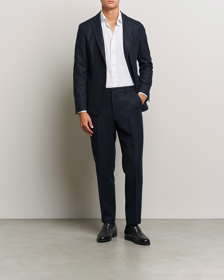 Hombres | Blazers | BOSS BLACK | Hanry Wool Patch Pocket Blazer Dark Blue