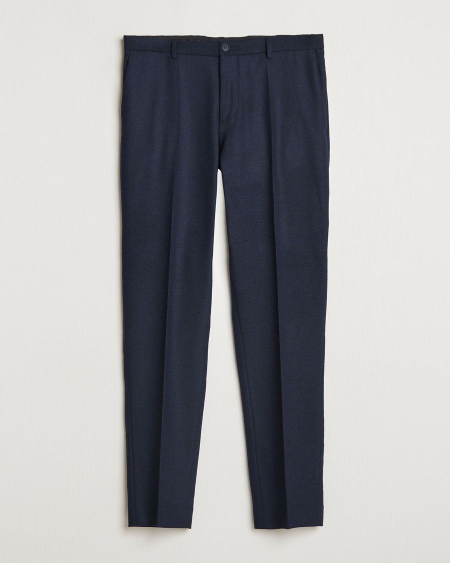 Hombres | Pantalones | BOSS BLACK | Genius Wool Tech Trousers Dark Blue