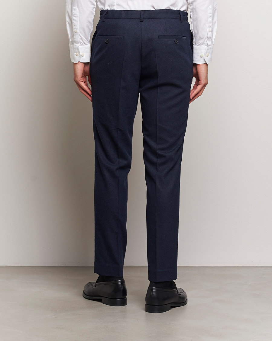 Hombres | Pantalones | BOSS BLACK | Genius Wool Tech Trousers Dark Blue