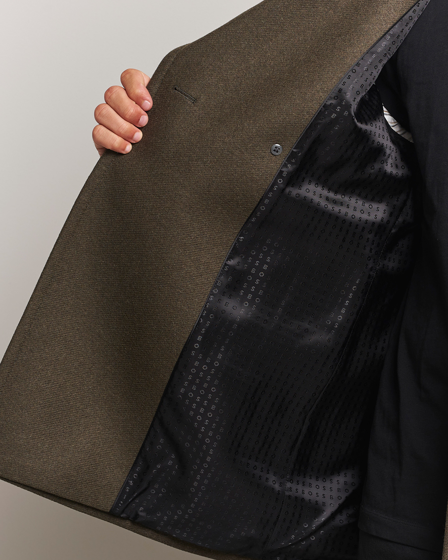 Hombres | Abrigos y chaquetas | BOSS BLACK | Clay Wool Peacoat Open Green