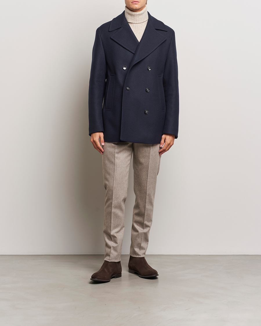 Hombres | Abrigos y chaquetas | BOSS BLACK | Clay Wool Peacoat Dark Blue