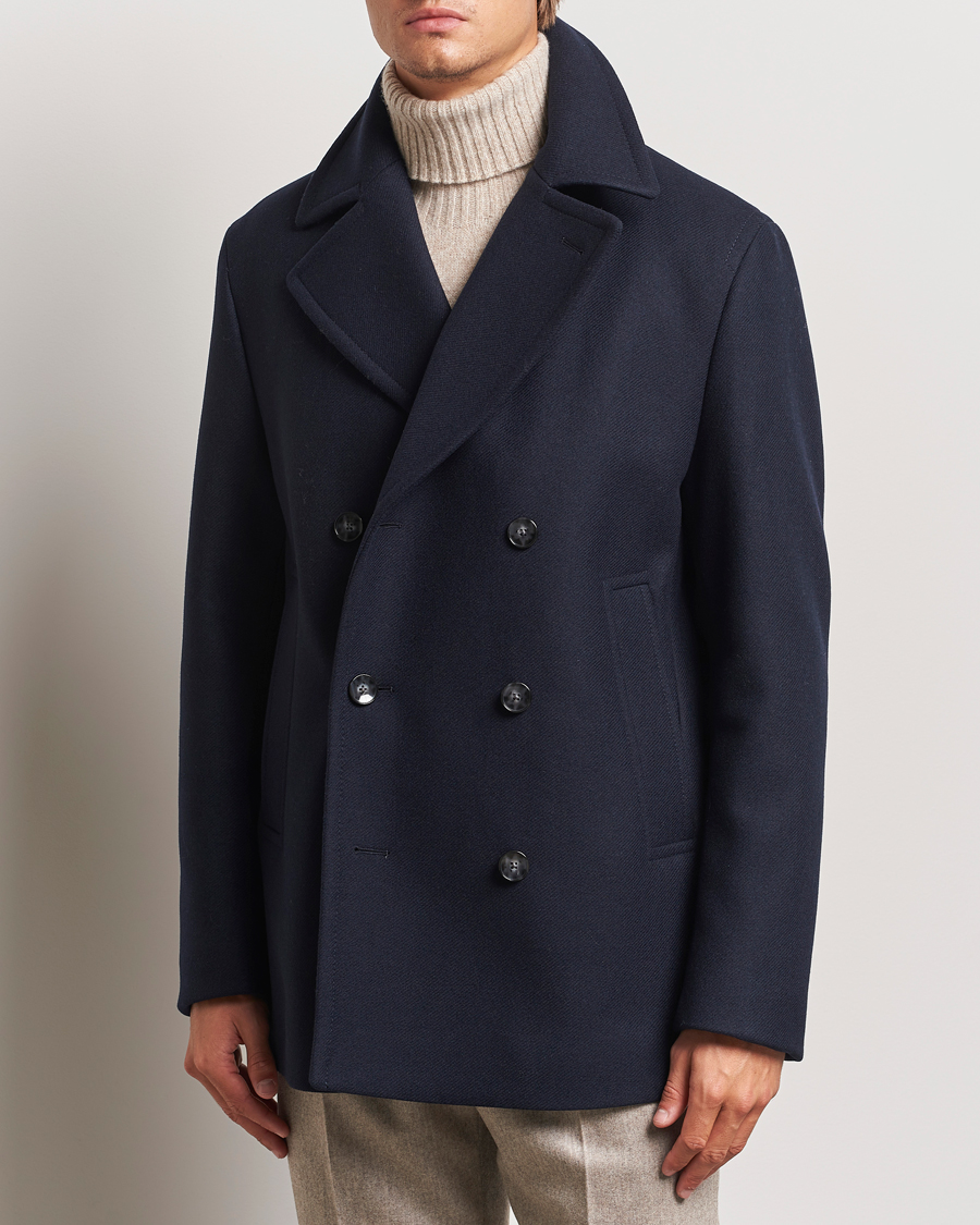 Hombres | Abrigos y chaquetas | BOSS BLACK | Clay Wool Peacoat Dark Blue