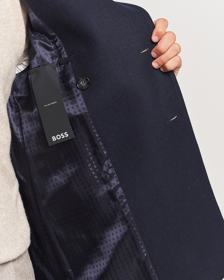 Hombres | Abrigos y chaquetas | BOSS BLACK | Clay Wool Peacoat Dark Blue