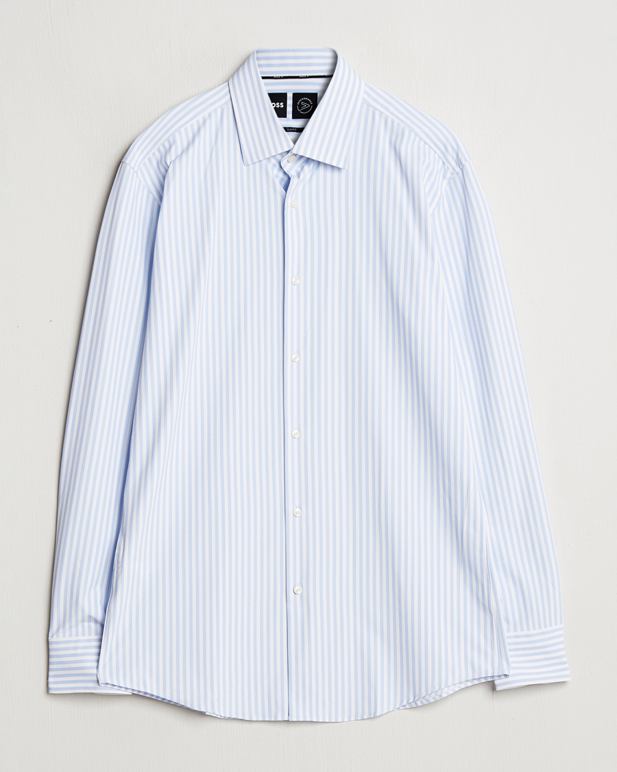 Hombres | Camisas | BOSS BLACK | Hank Striped 4-Way Stretch Shirt Blue/White