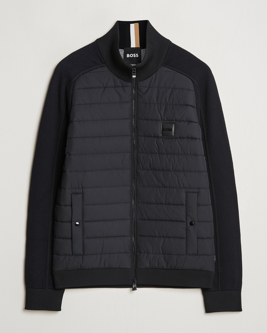 Hombres | Abrigos y chaquetas | BOSS BLACK | Esfero Hybrid Full Zip Black