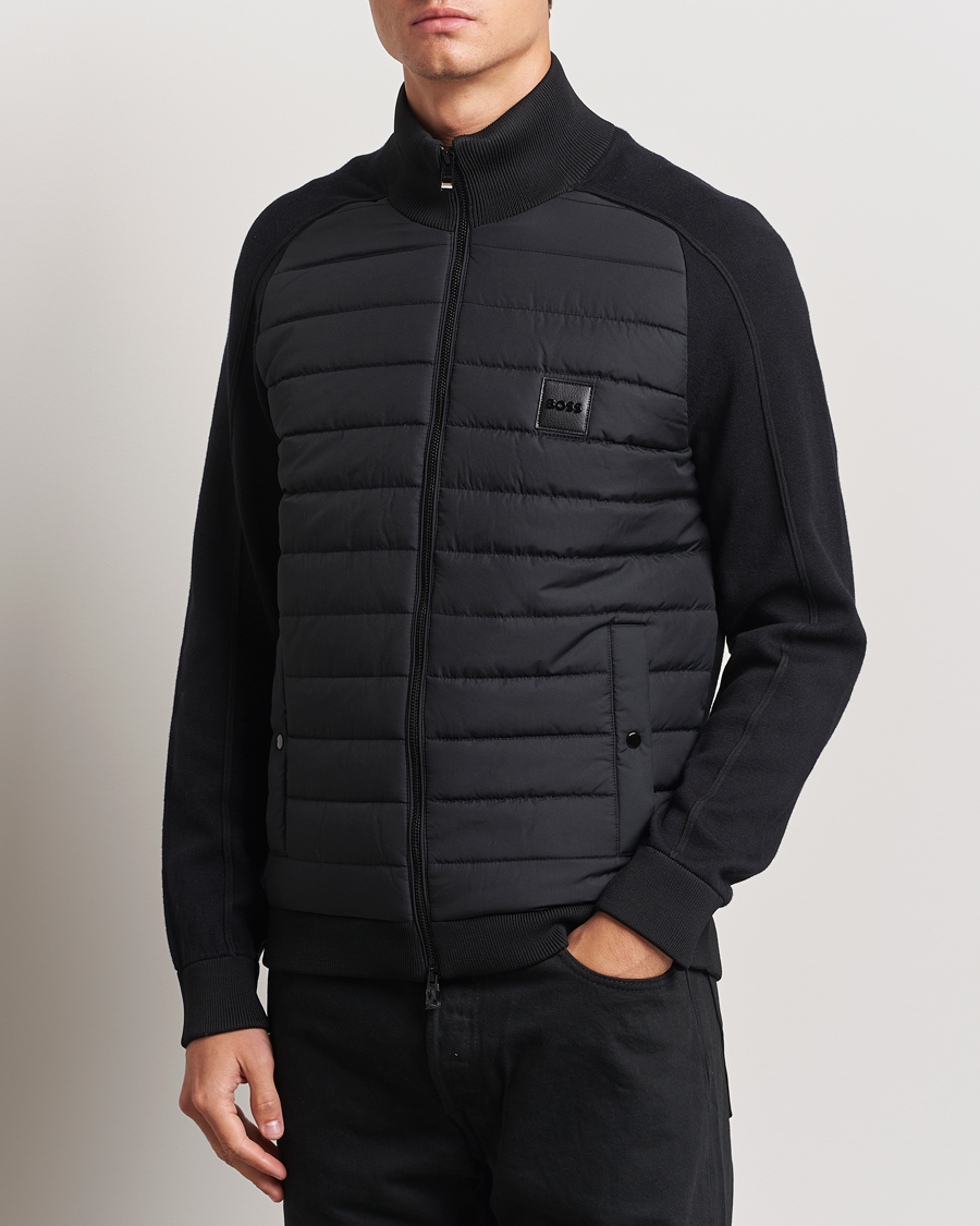 Hombres | Abrigos y chaquetas | BOSS BLACK | Esfero Hybrid Full Zip Black