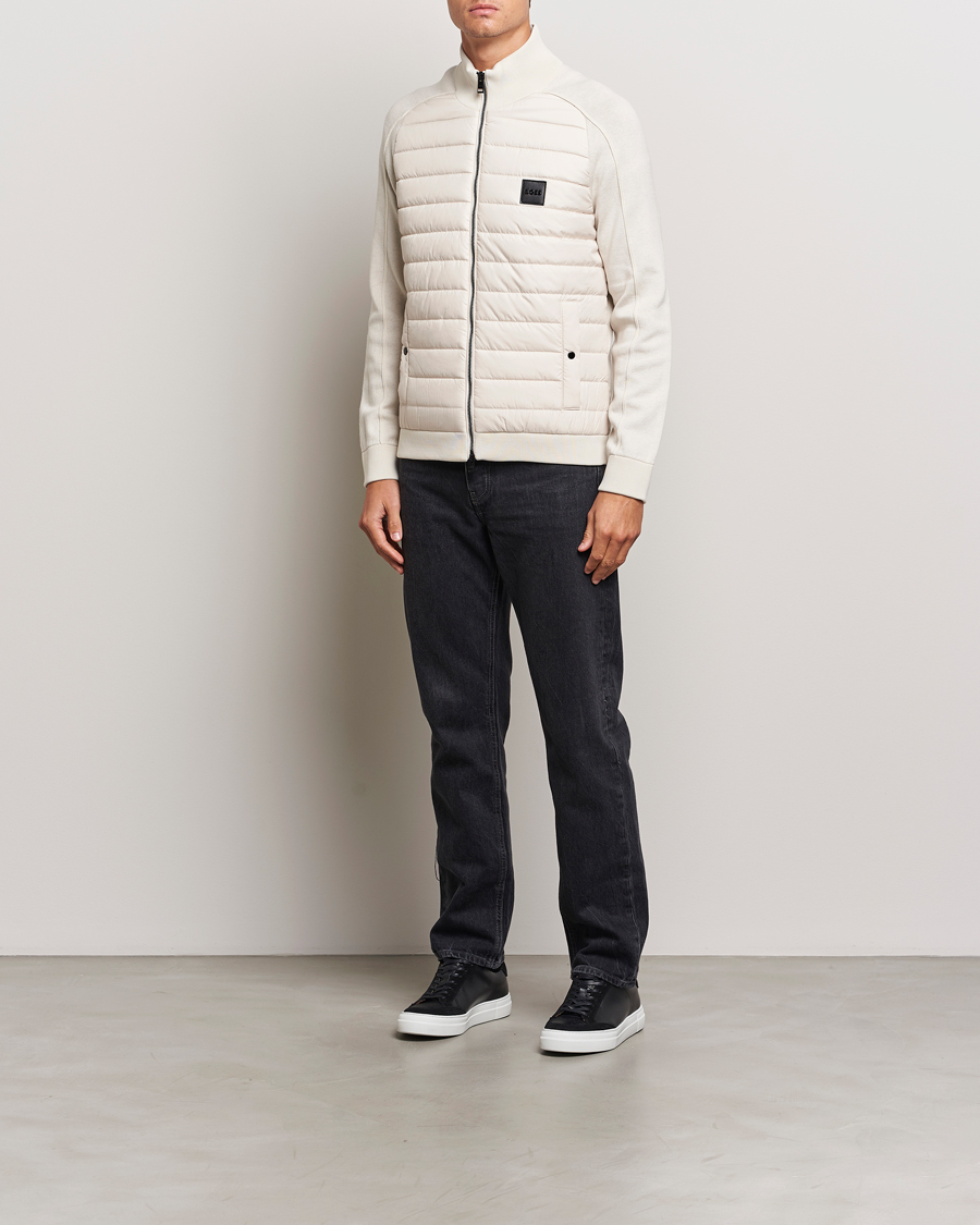 Hombres | Abrigos y chaquetas | BOSS BLACK | Esfero Hybrid Full Zip Open White