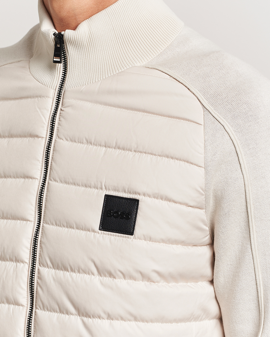 Hombres | Abrigos y chaquetas | BOSS BLACK | Esfero Hybrid Full Zip Open White