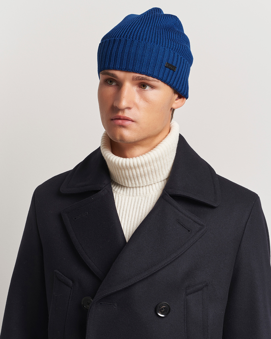 Hombres | BOSS BLACK Fati Wool Beanie Open Blue | BOSS BLACK | Fati Wool Beanie Open Blue