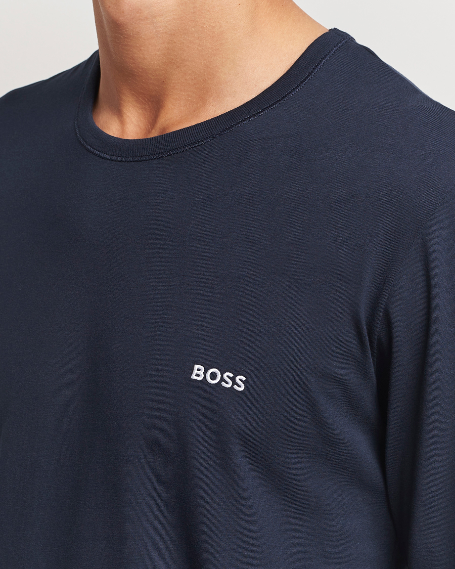 Hombres | Camisetas | BOSS BLACK | 3-Pack Long Sleeve T-Shirt Navy/Green/Black